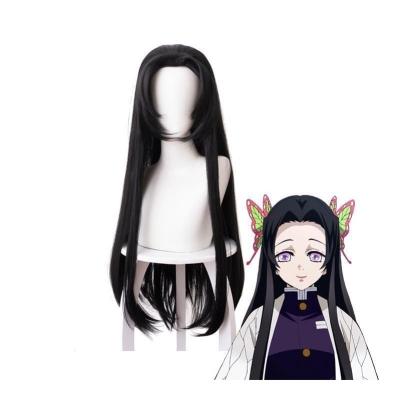 Demon Slayer Kimetsu no Yaiba Kochou Kanae Long Brown Cosplay Wigs