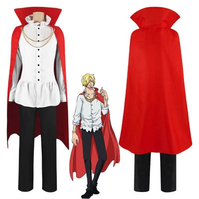 One Piece Vinsmoke Sanji Red Cosplay Costumes