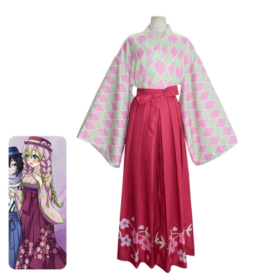 Demon Slayer Kimetsu no Yaiba Kanroji Mitsuri Halloween Cosplay Costumes
