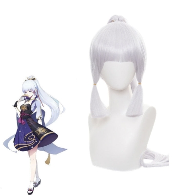 Genshin Impact Kamisato Ayaka Silver Purple Cosplay Wigs