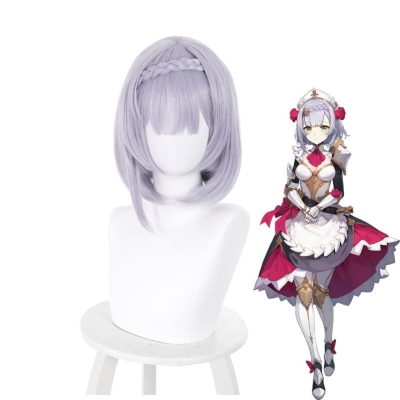 Genshin Impact Noelle Light Purple Short Cosplay Wigs