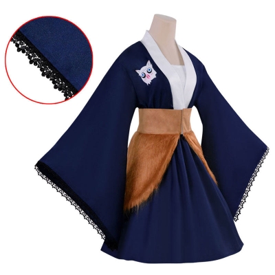 Demon Slayer Kimetsu no Yaiba Inosuke Hashibira Maid Dress Cosplay Costumes