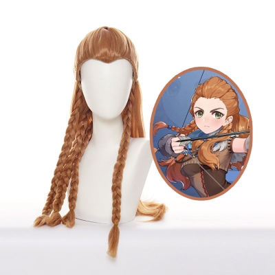 Genshin Impact Aloy Brown Halloween Cosplay Wigs