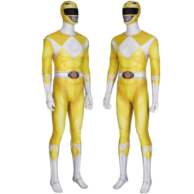 Mighty Morphin Power Rangers Dime Tribe Knight Boi Tiger Ranger Yellow Ranger Cosplay Costumes