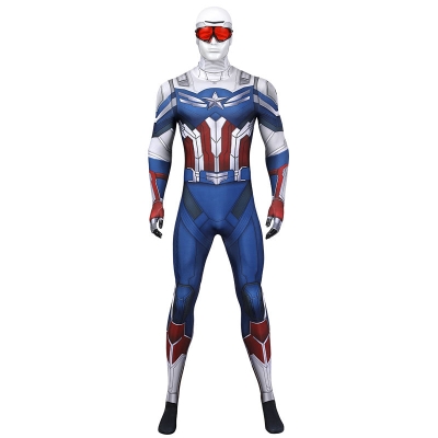 The Falcon and The Winter Soldier Sam Wilson New Captain America Jumpsuit Cosplay Costumes