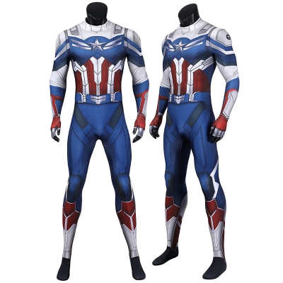 The Falcon and The Winter Soldier Sam Wilson New Captain America Jumpsuit Cosplay Costumes
