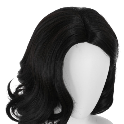 Resident Evil Village Alcina Dimitrescu Lady Black Curls Cosplay Wigs