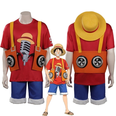 One Piece Film Red 2022 Banpresto Monkey D. Luffy Cosplay Costumes