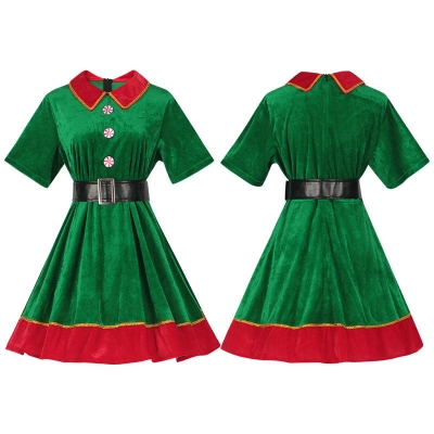 2023 Christmas Green Dress Cosplay Costumes