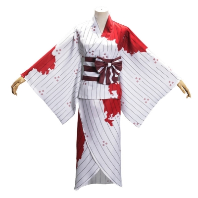 Demon Slayer Kimetsu no Yaiba Nezuko Kamado Halloween Blood Splatter Cosplay Costume