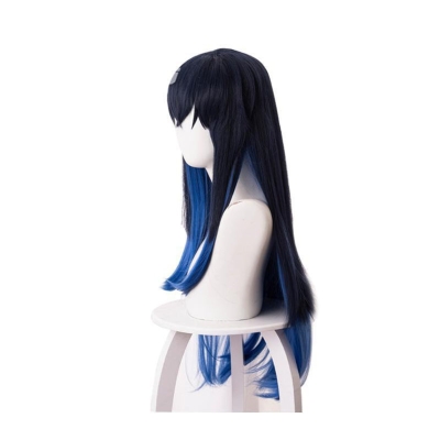 Demon Slayer Kimetsu no Yaiba Hashibira Inosuke Blue Gradient Cosplay Wigs