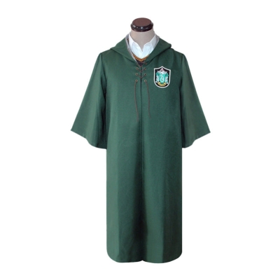 Harry Potter Hogwarts Slytherin Quidditch Team Cloak Cosplay Costume