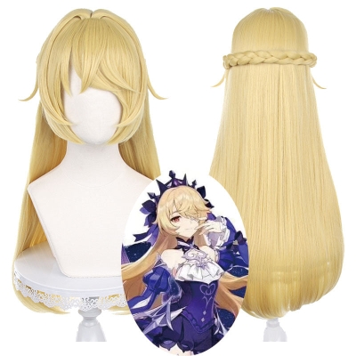 Genshin Impact Ein Immernachtstraum Fischl Cosplay Wigs