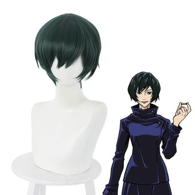 Jujutsu Kaisen Mai Zenin Dark Green Cosplay Wigs
