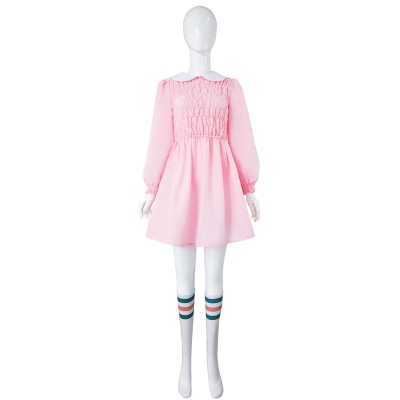 Stranger Things Season Eleven 11 Dress Cosplay Costumes