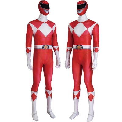 Mighty Morphin Power Rangers Tyranno Ranger Yamato Tribe Prince Geki Red Ranger Cosplay Costumes