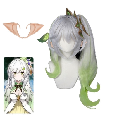 Genshin Impact Dendro Archon Kusanali Nahida Cosplay Wigs With Ear Props