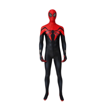 Spiderman: Superior Spider Man Elastic Force Jumpsuit Cosplay Costume with Free Headgear