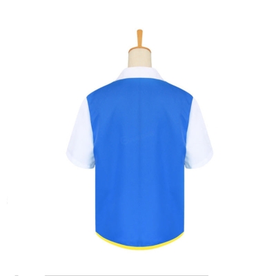 Pokemon Ash Ketchum Short Sleeve Jacket Outfit Cosplay Costume