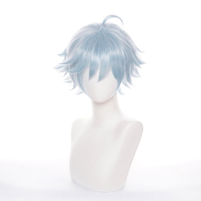 Genshin Impact Chongyun Light Cyan Halloween Cosplay Wigs