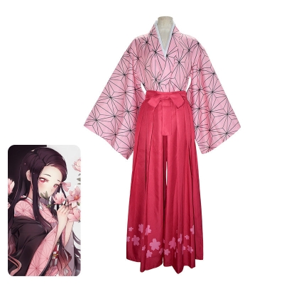 Demon Slayer Kimetsu no Yaiba Nezuko Kamado Halloween Cosplay Costumes