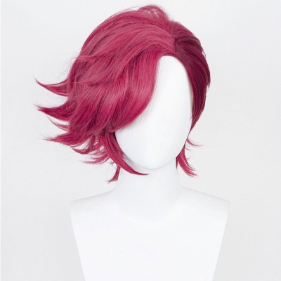 LOL Arcane Vi Short Rose Red Cosplay Wigs