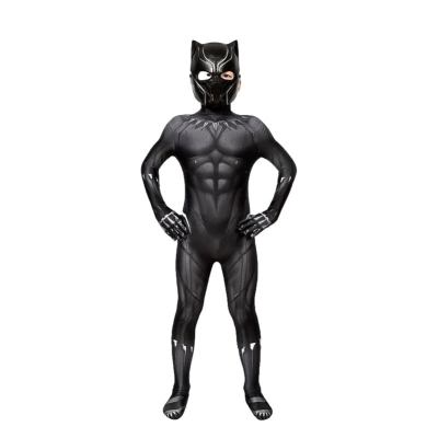 Captain America Civil War Black Panther Children Jumpsuit Cosplay Costume