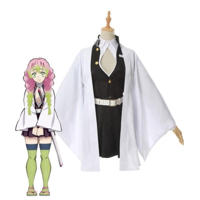 Demon Slayer Kimetsu no Yaiba Mitsuri Kanroji Female Uniform Cosplay Costume