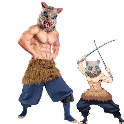 Demon Slayer Kimetsu no Yaiba Inosuke Hashibira Cosplay Costume