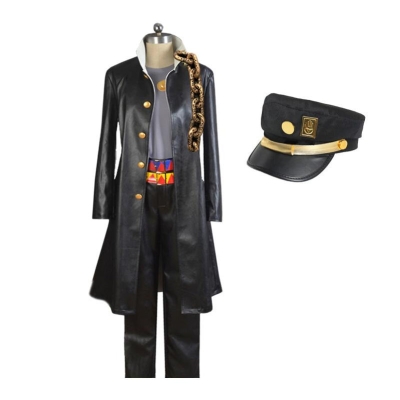 JoJo's Bizarre Adventure Kujo Jotaro Cosplay Costume with Hat