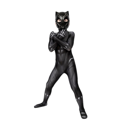 Captain America Civil War Black Panther Children Jumpsuit Cosplay Costume