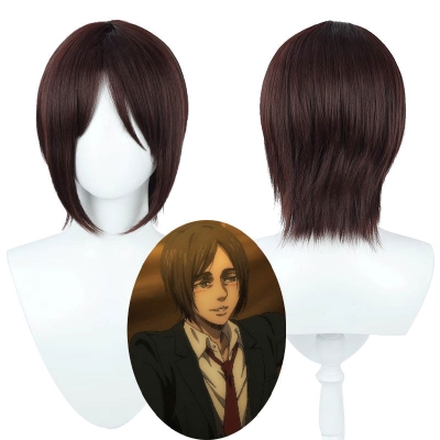 Attack on Titan Last Season Eren Yeager Maroon Cosplay Wigs