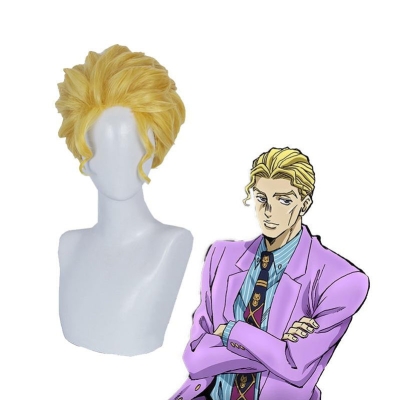 JoJo's Bizarre Adventure Diamond is Unbreakable Yoshikage Kira Blond Cosplay Wigs