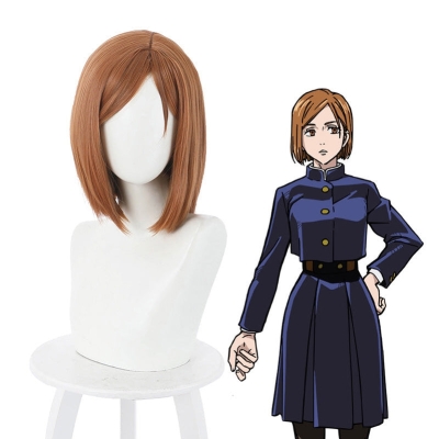 Jujutsu Kaisen Nobara Kugisaki Brown Cosplay Wig