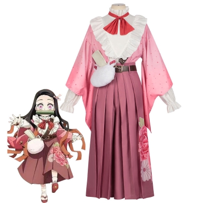 Demon Slayer Kimetsu no Yaiba Nezuko Kamado Cosplay Costume