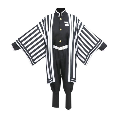 Demon Slayer Kimetsu no Yaiba Iguro Obanai Black White Cosplay Costumes