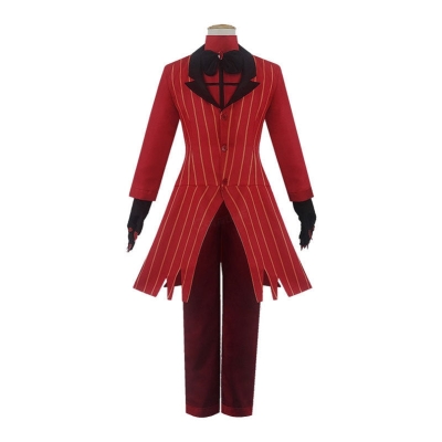 Hazbin Hotel Alastor Red Uniform Outfit Full Set Halloween Cosplay Costumes