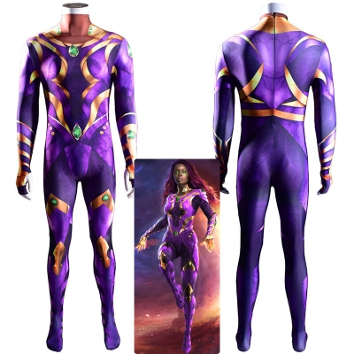 DC Titan Season 3 Koriand'r Starfire Jumpsuit Cosplay Costumes