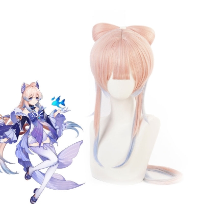 Genshin Impact Sangonomiya Kokomi Pink Halloween Cosplay Wigs