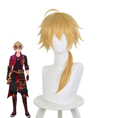 Genshin Impact Thoma Blonde Halloween Cosplay Wigs