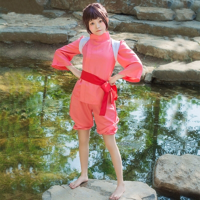 Hayao Miyazaki Sen to Chihiro no Kamikakushi Spirited Away Ogino Chihiro Halloween Cosplay Costume