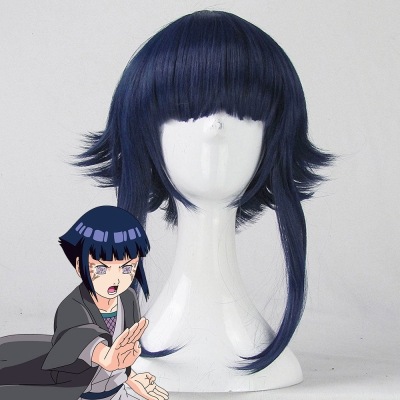 Young Hinata Hyuga from Naruto Halloween Blue Cosplay Wig