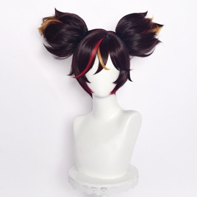 Genshin Impact Xinyan Black Brown Cosplay Wig