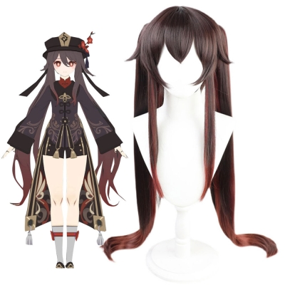 Genshin Impact Hu Tao Brown Cosplay Wig