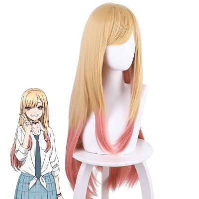 My Dress-Up Darling Sono Bisque Doll Wa Koi Wo Suru Kitagawa Marin Golden Pink Cosplay Wig