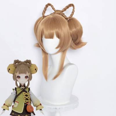 Genshin Impact Yaoyao Light Brown Cosplay Wig