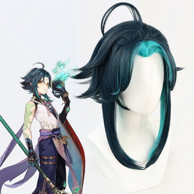 Xiao from Genshin Impact Halloween Green Cosplay Wig