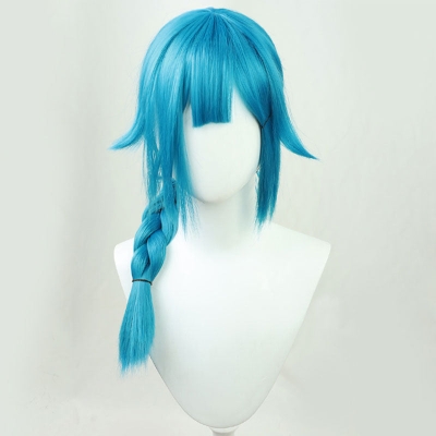 League of Legends LOL Arcane Young Jinx Powder Blue Cosplay Wig