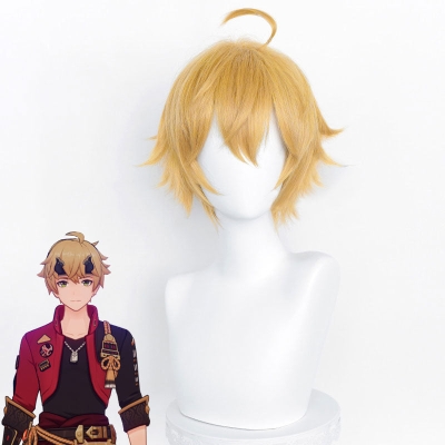 Genshin Impact Thoma Golden Cosplay Wig