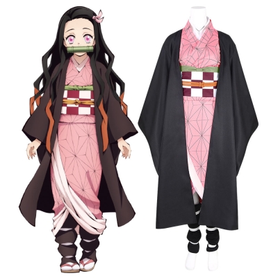 [in stock]Demon Slayer: Kimetsu No Yaiba Nezuko Kamado Cosplay Costume